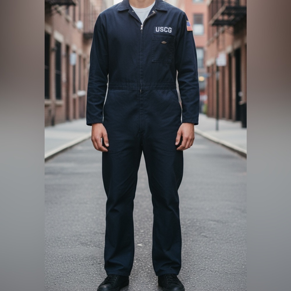 Dickies Coveralls with USCG patch men’s large